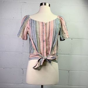 Drew Anthropology cropped blouse